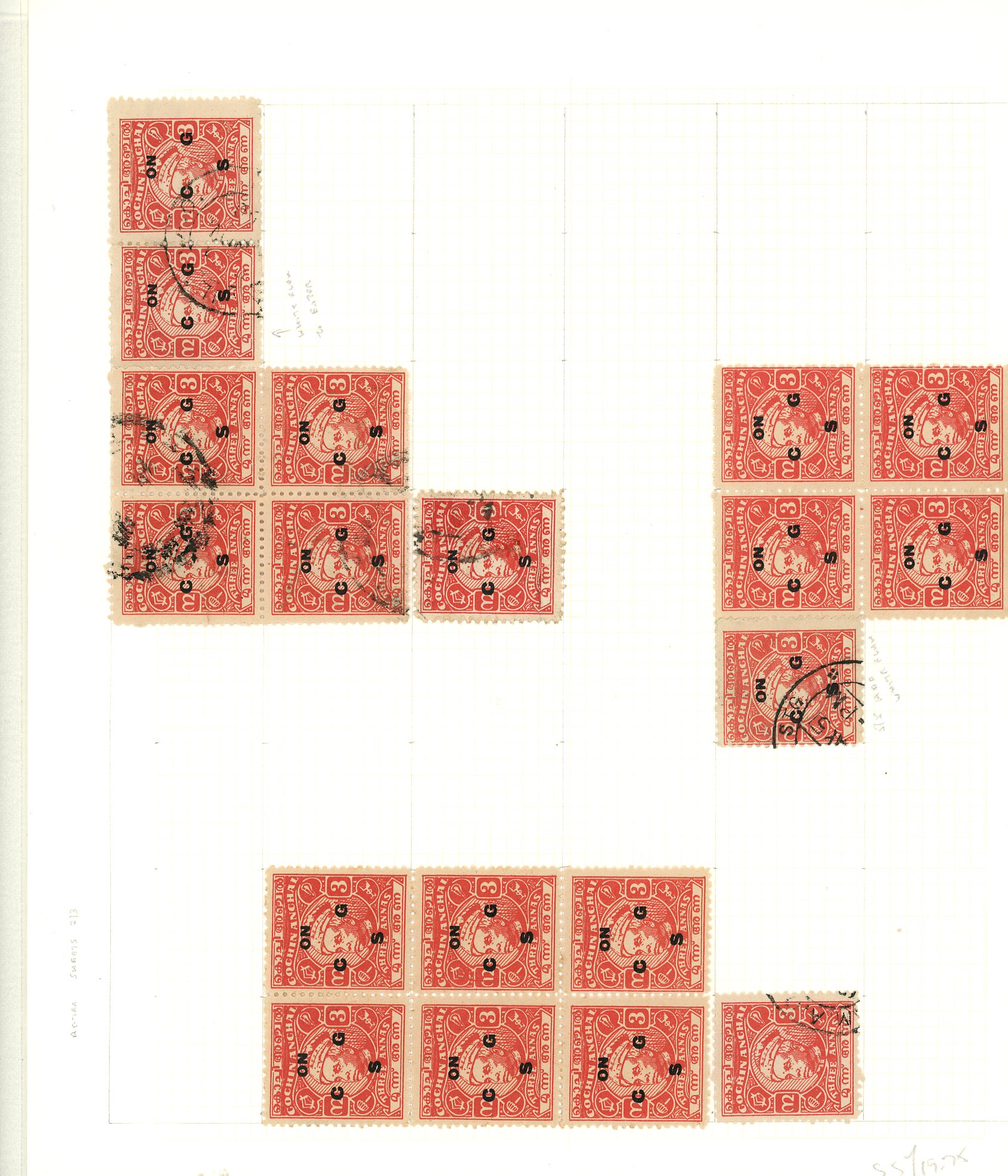 Cochin SG 115 plus overprints collection