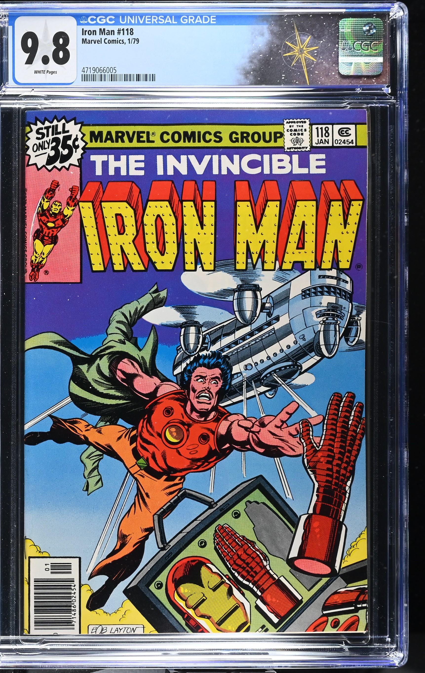Iron Man #118 CGC 9.8 Highest Grade in CGC Census 1st Appearance of Jim Rhodes (Marvel Comics, 1979) White Pages