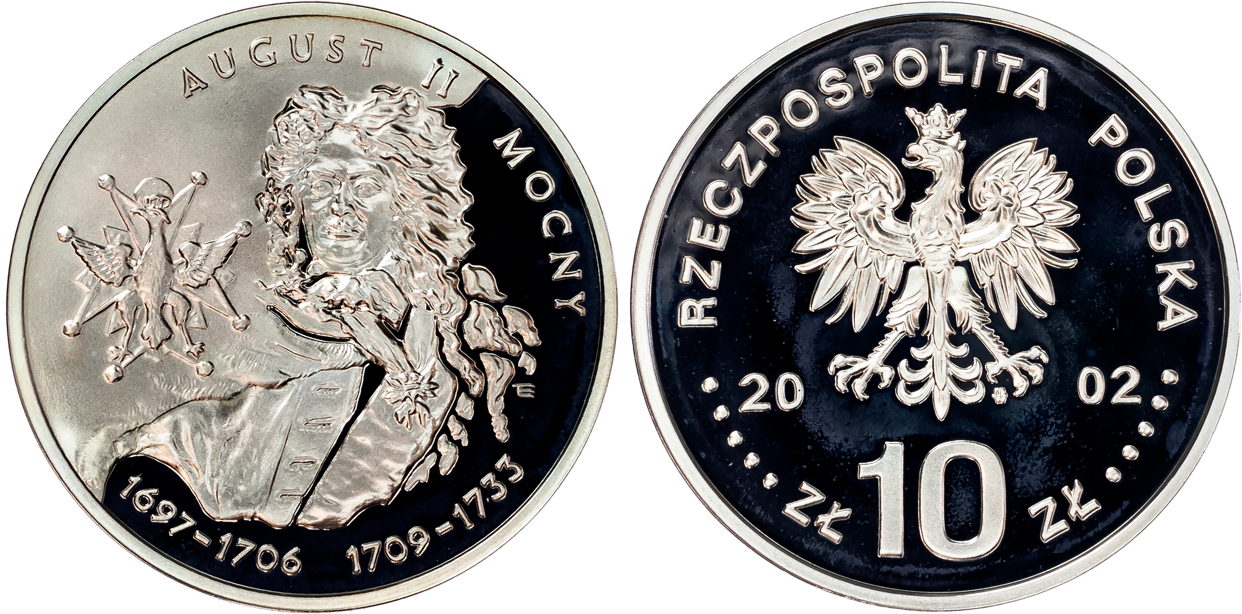Poland , Republic, silver Proof 10 Zloty (3), including: 2000, 20 Years of Solidarity, 14.14g (KM Y-395); 2000…