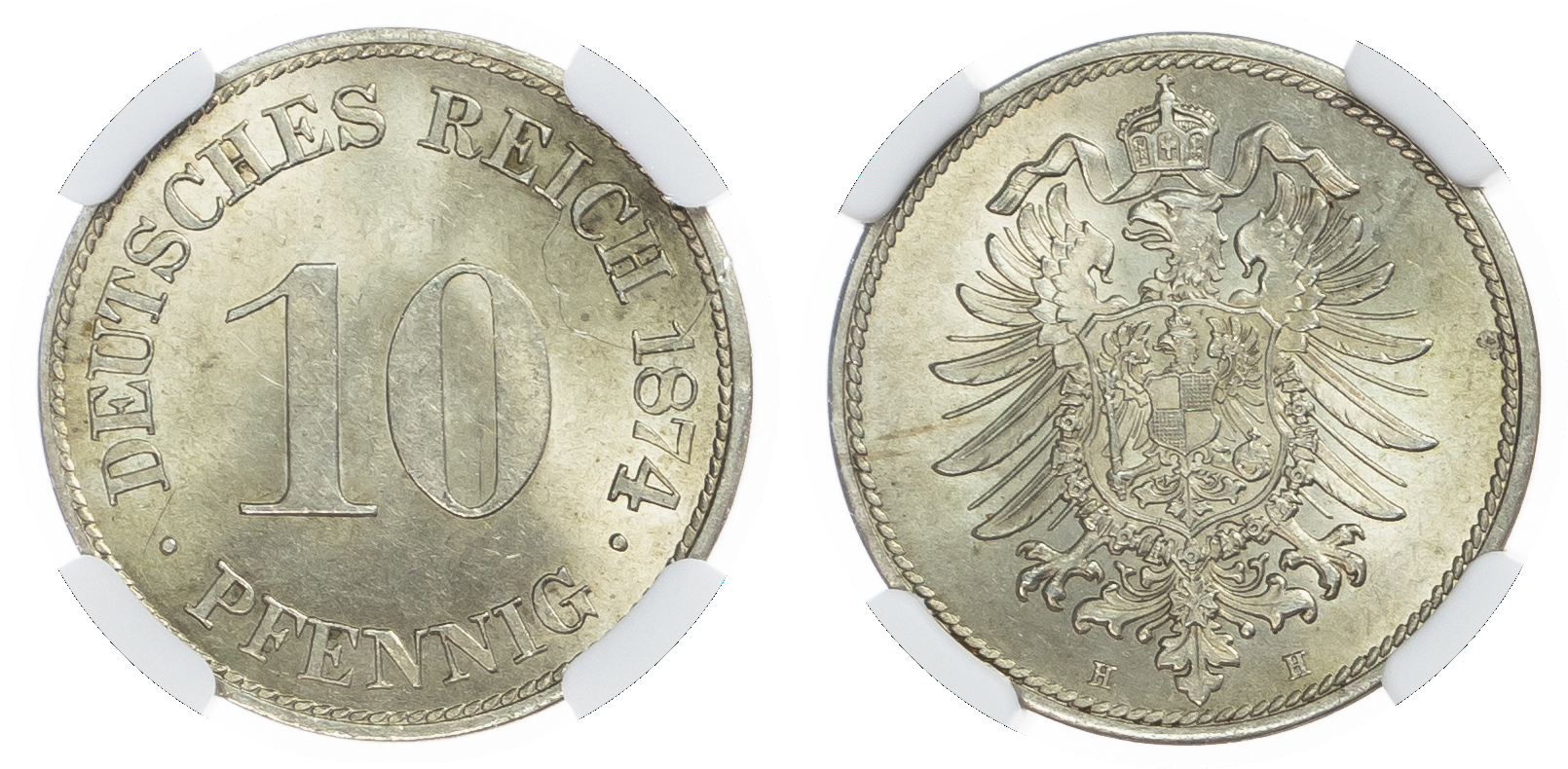 Germany, Empire. Wilhelm I Cu Ni 10 Pfennig. 1874H. 