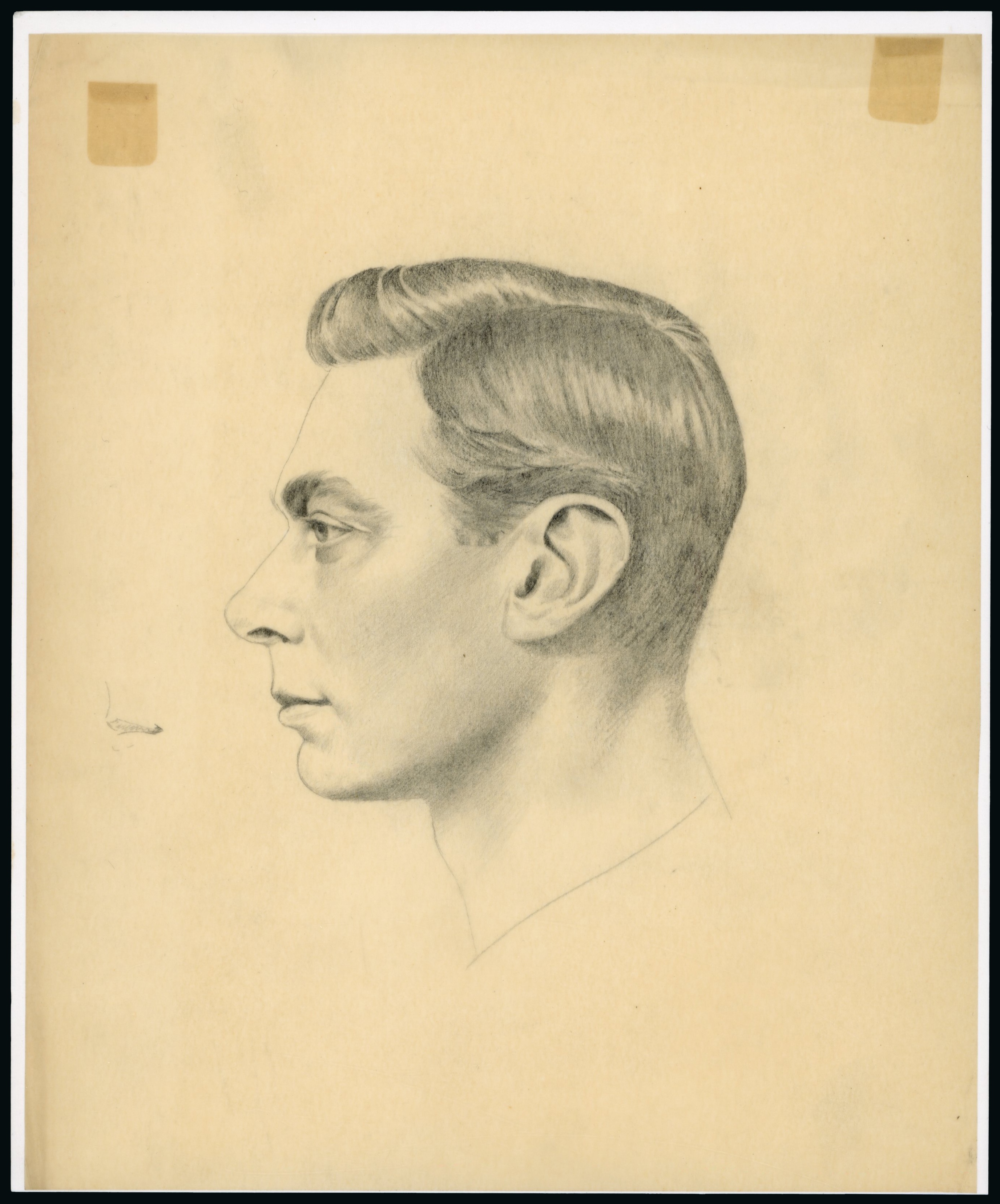 C.1937 pencil sketch of King George VI by Edmund Dulac