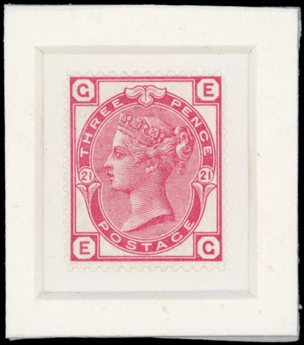 GB SG158var 1881 3d Rose Pl.21 (Line Perf. 14). Imprimatur.