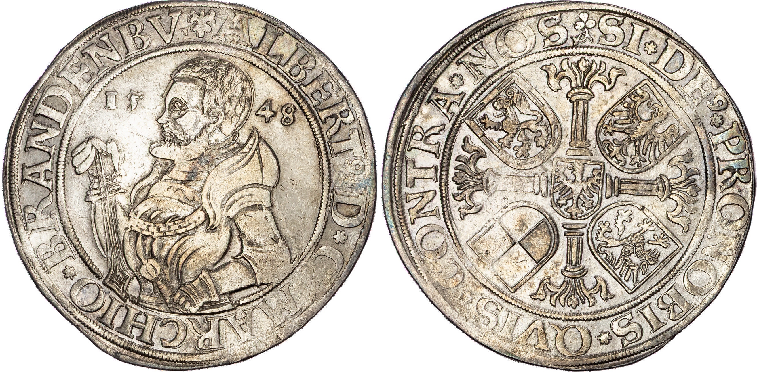 Germany, Brandenburg-Franconia, Albrecht the Young (1527-1554), silver Taler
