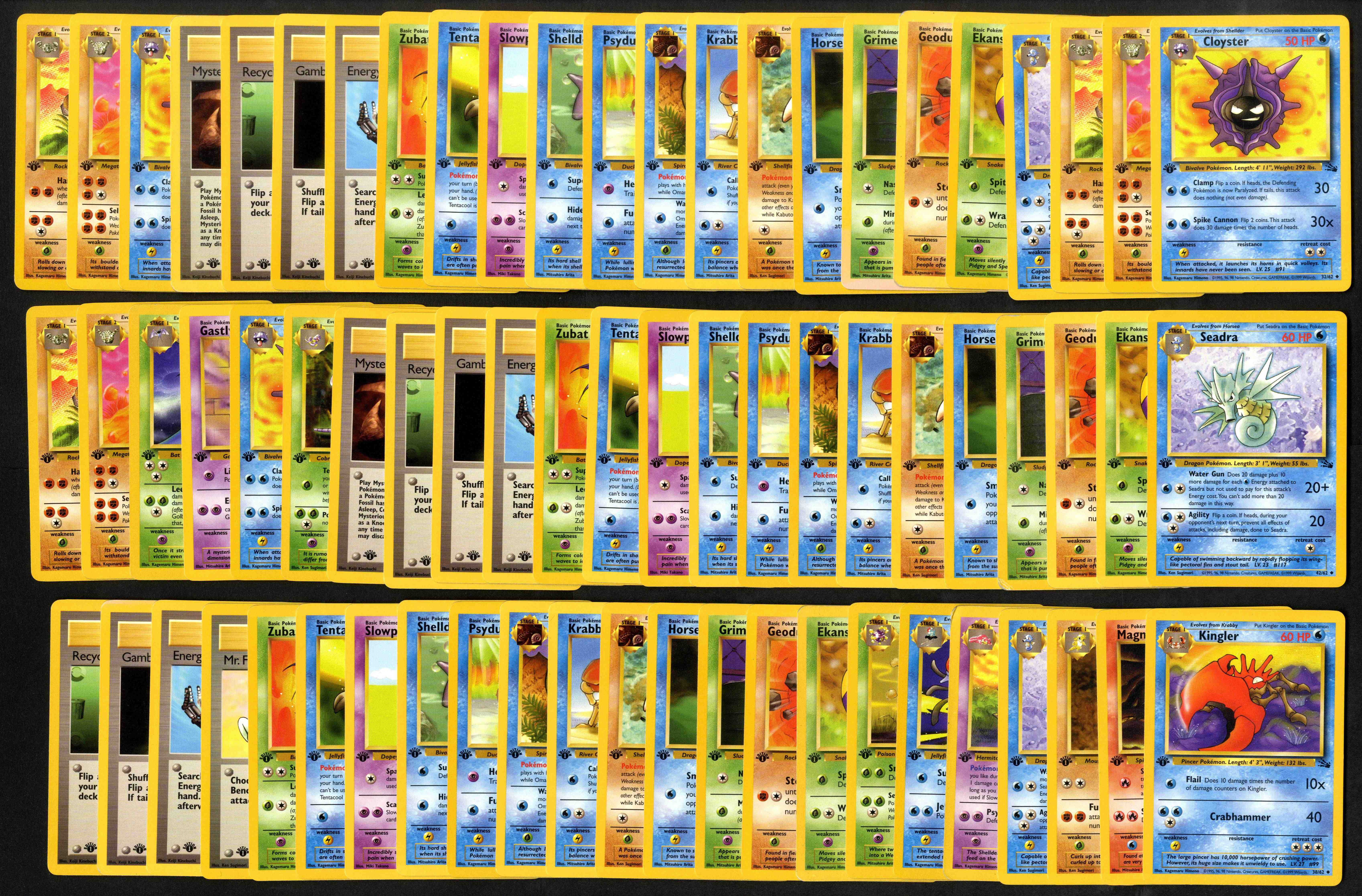 Fossil 1st Edition Bulk - 130 cards