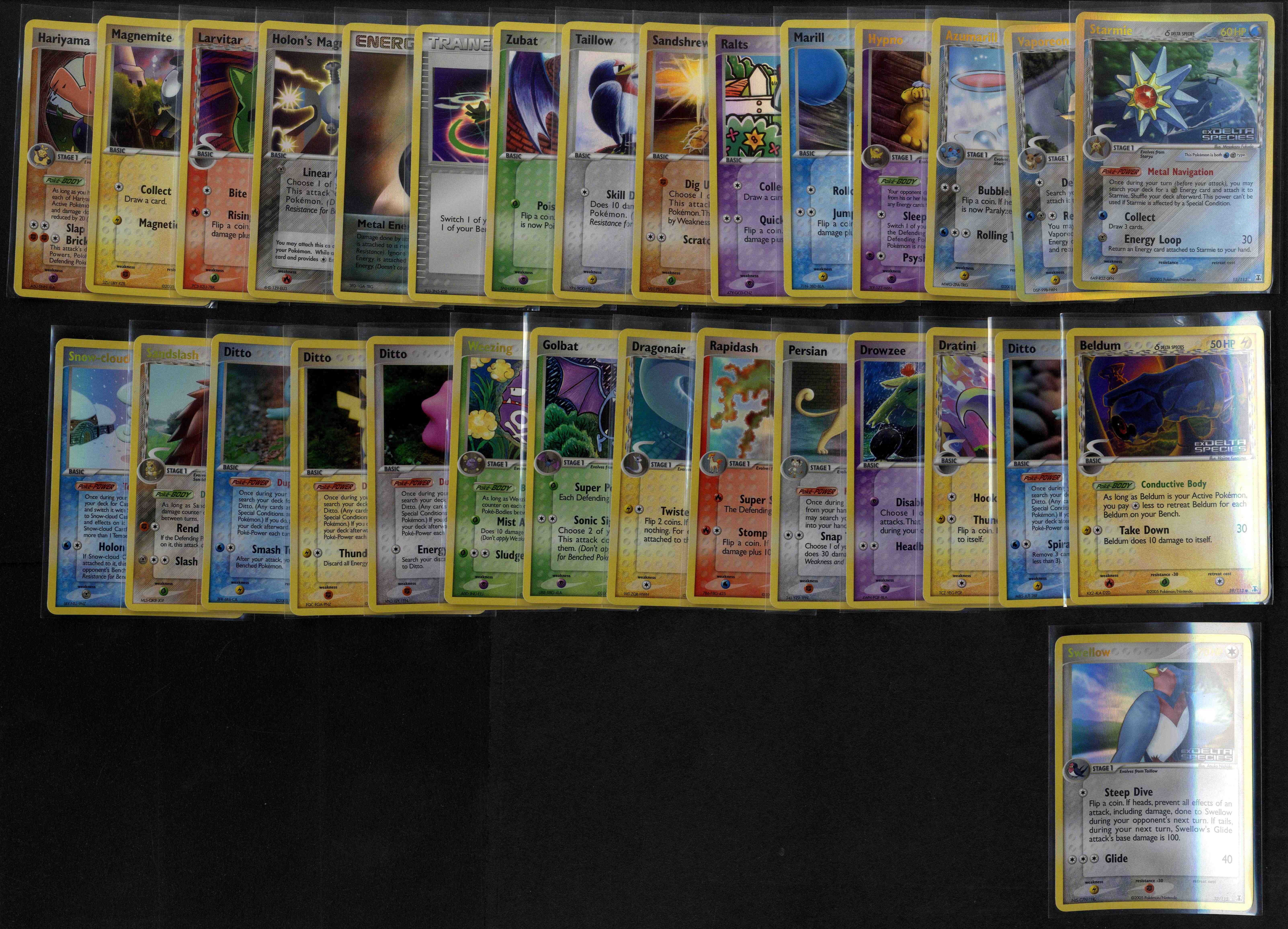 EX Delta Species – Partial Complete Set - 89/114 - EX-NM + reverse holos