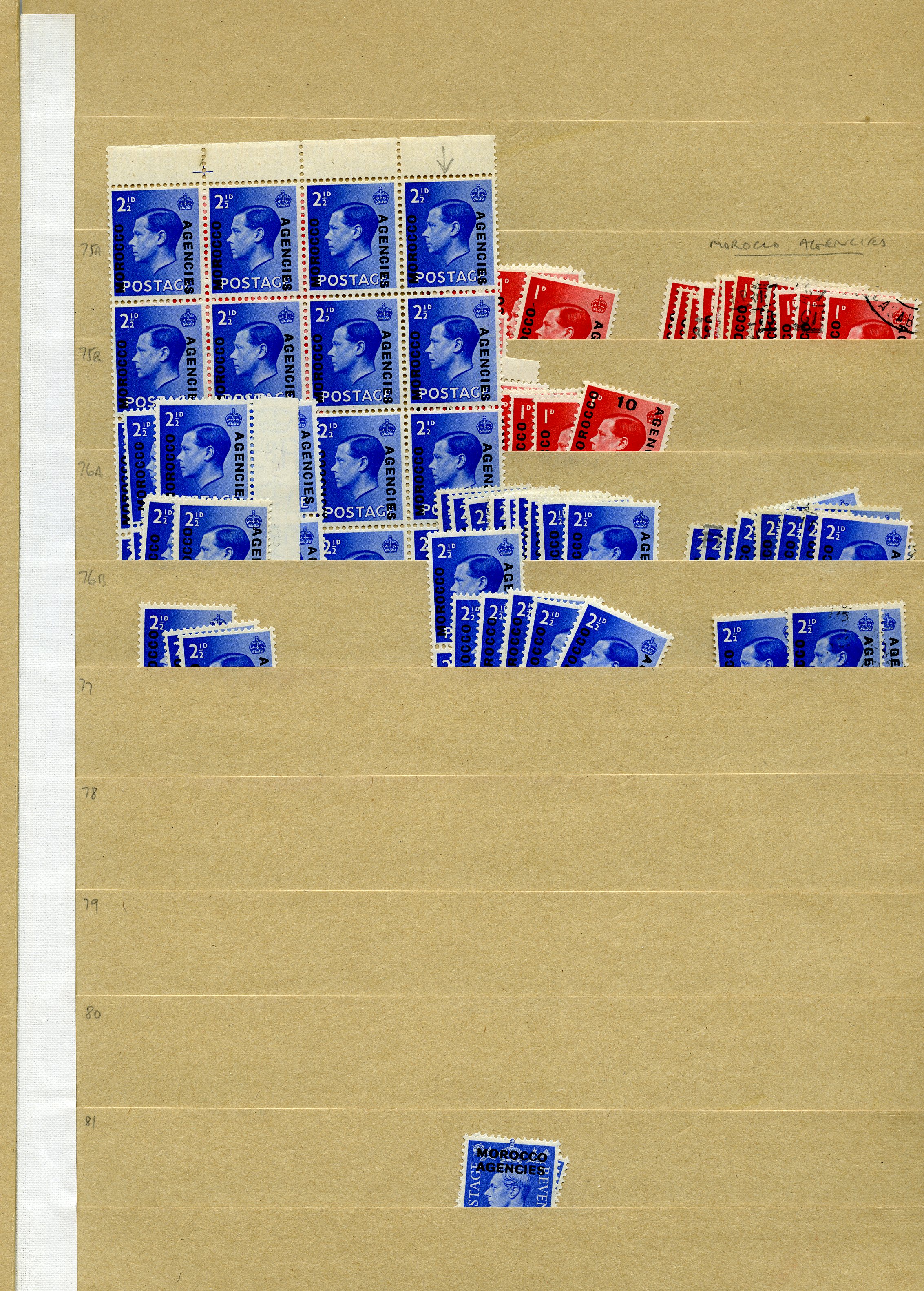 1937-52 KG VI stock on manila stocksheets,...