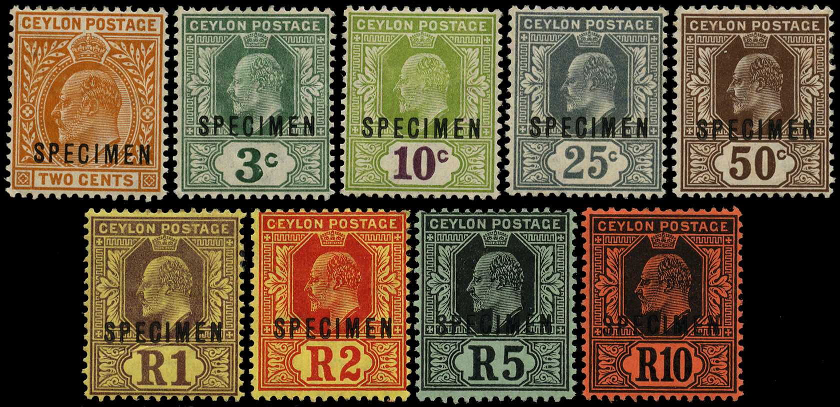 1910-11 2c-10r KEVII set of nine, wmk....