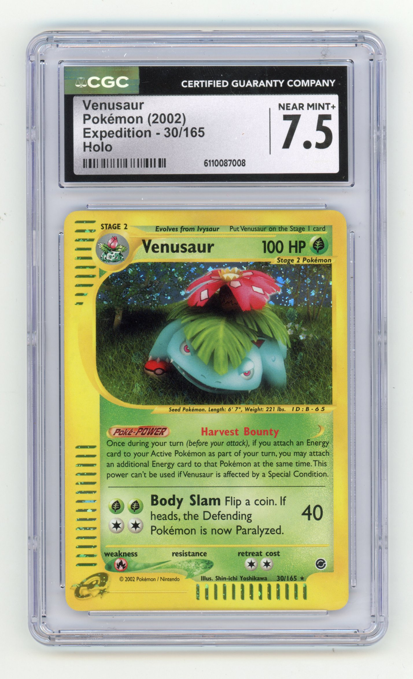 CGC 7.5 Venusaur #30 Holo - Expedition