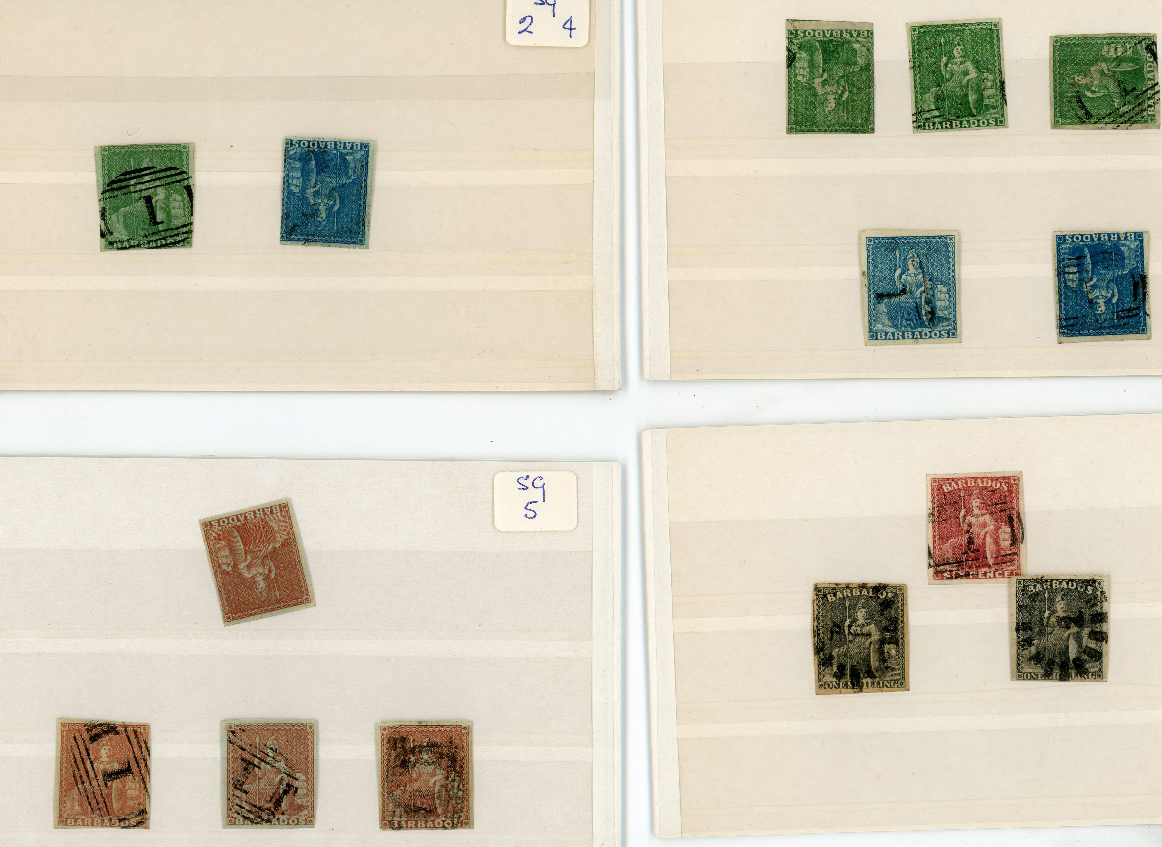 1862-1935 mint and used selection arranged on stockcards