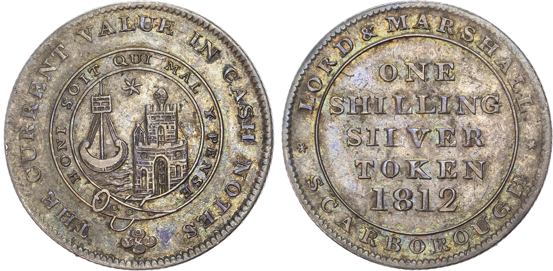 Yorkshire, Scarborough. Lord & Marshall, silver shillings, 1811-12 (2). 