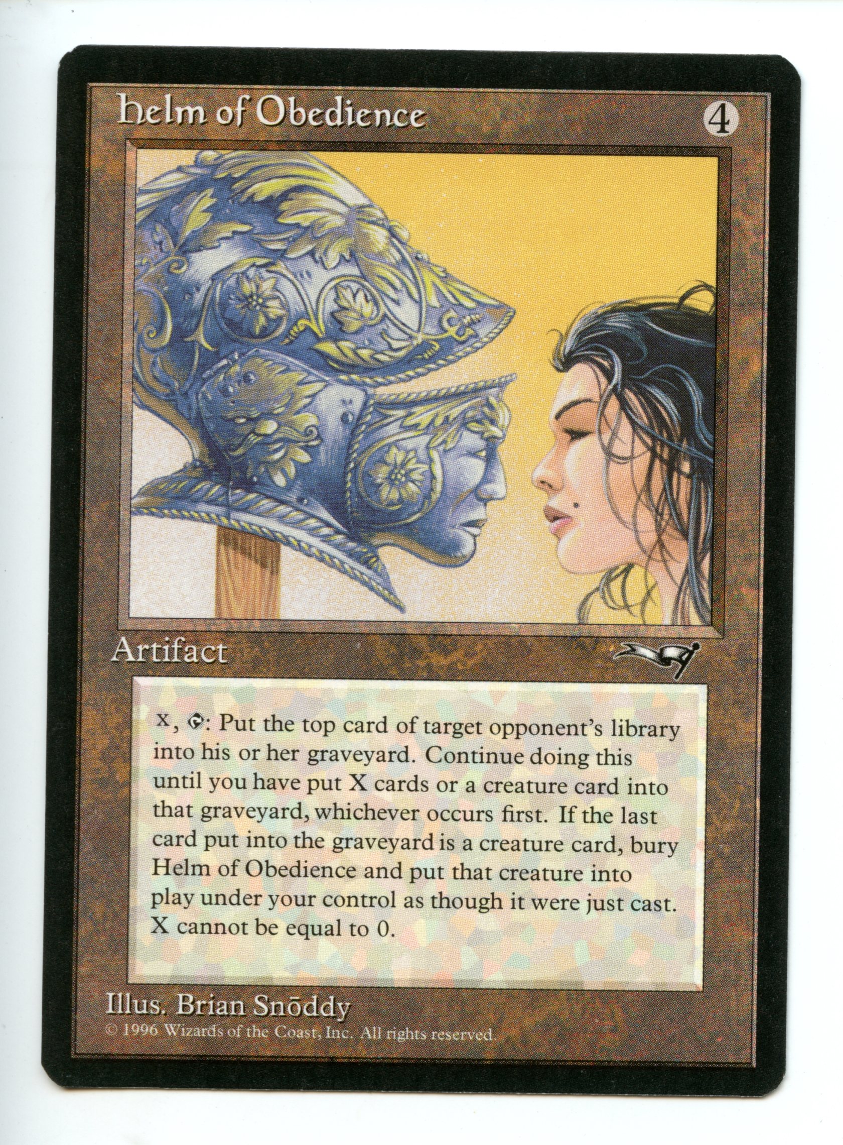 Magic The Gathering - Helm of Obedience - Alliances - Near Mint Condition