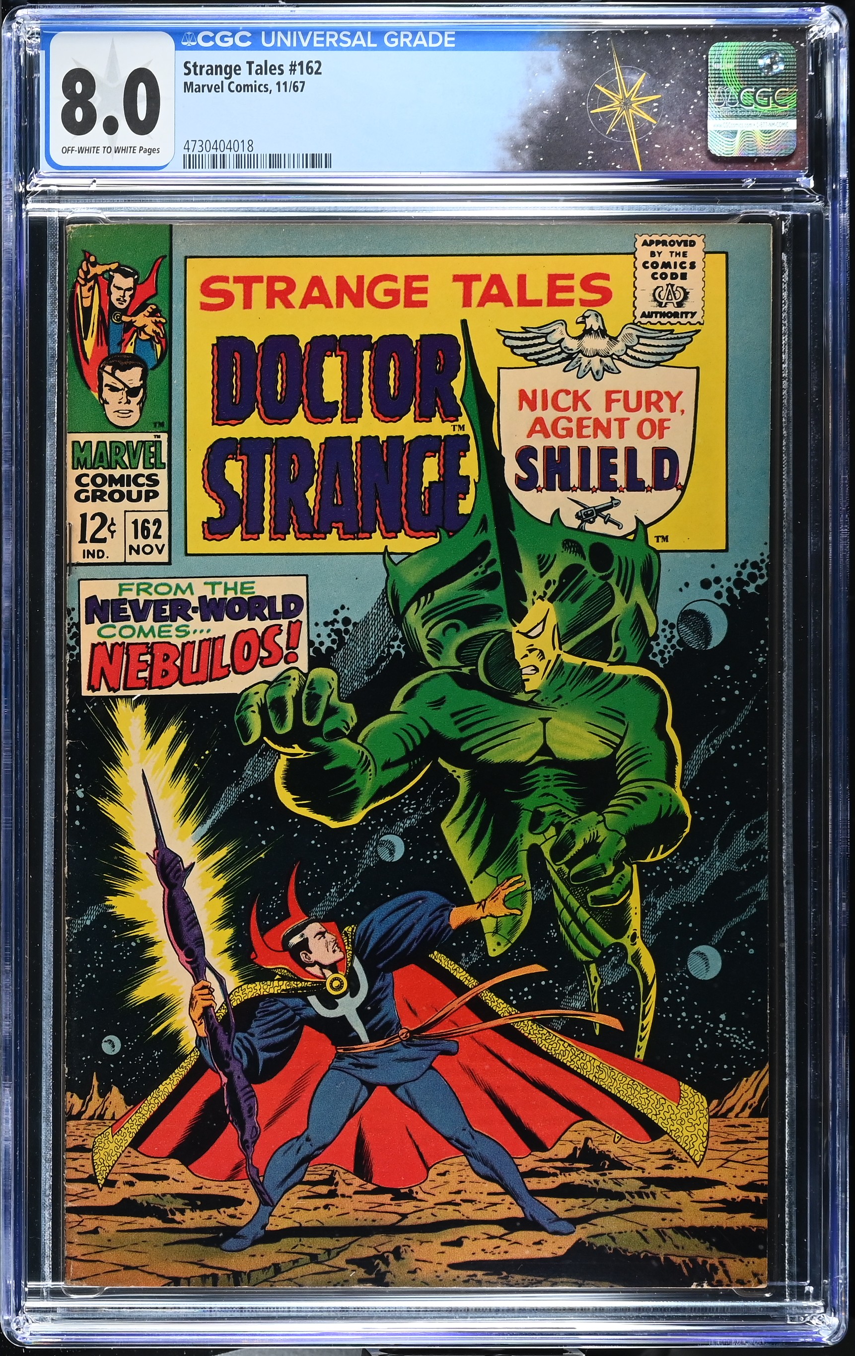 Strange Tales #162 CGC 8.0 2nd Appearance of Valentina Allegro De Fontaine (Marvel Comics, 1967) Off-White to White Pages