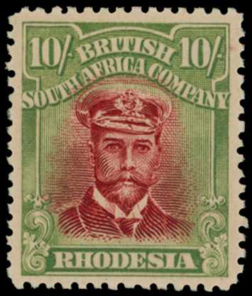 1917-20 10/- Head Die IIIA, perf 14....
