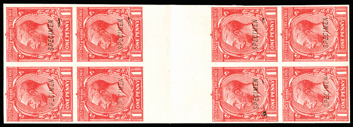 GB SG 419a imperforate Specimen block