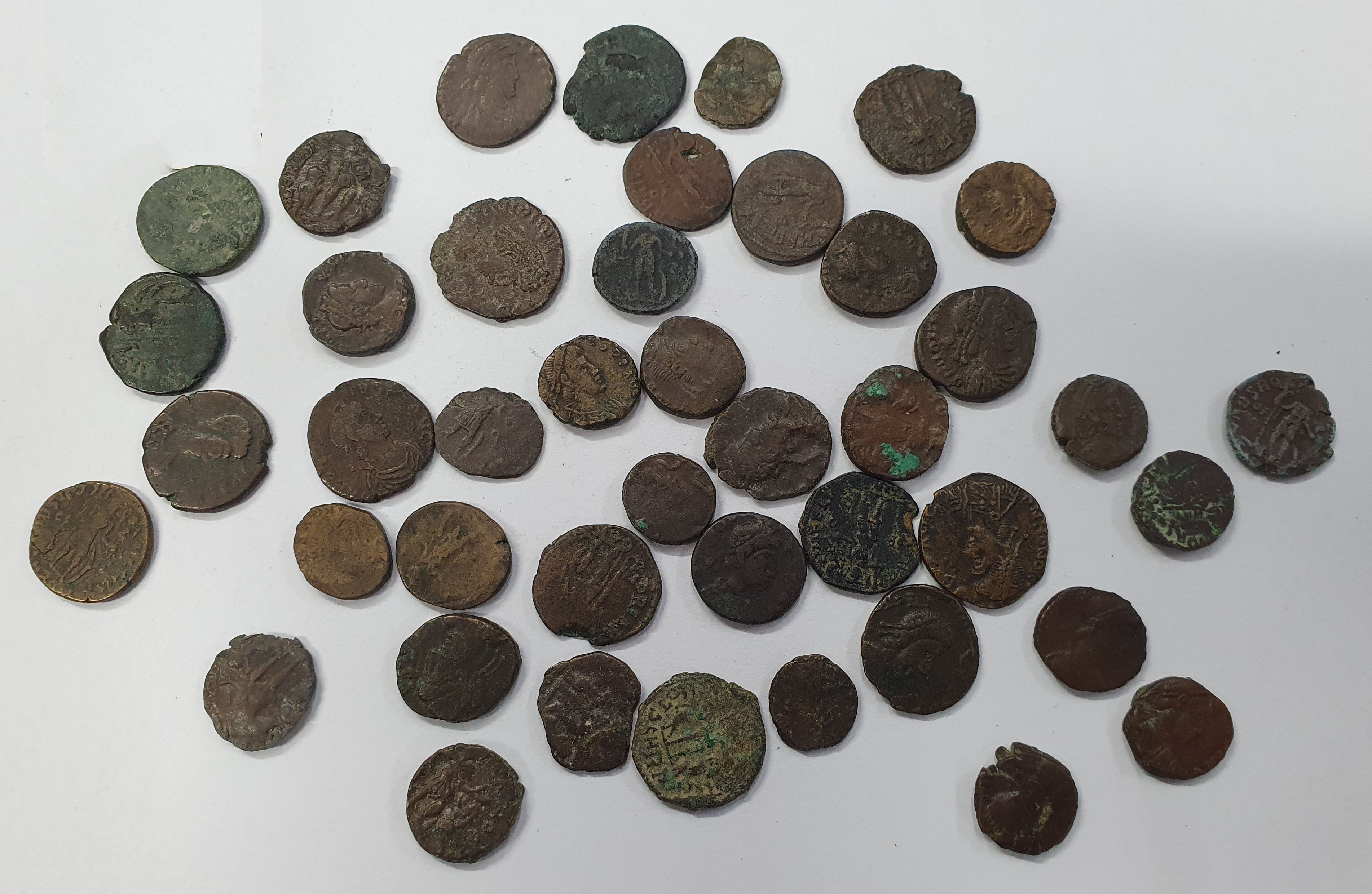 Group of 43 AE 3s and 4s mostly Honorius. Various mints.