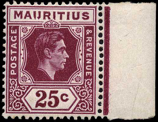1941-9 25ct brown-purple on ordinary paper,...