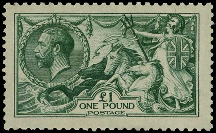 1913 £1 Seahorse, appears unmounted with...