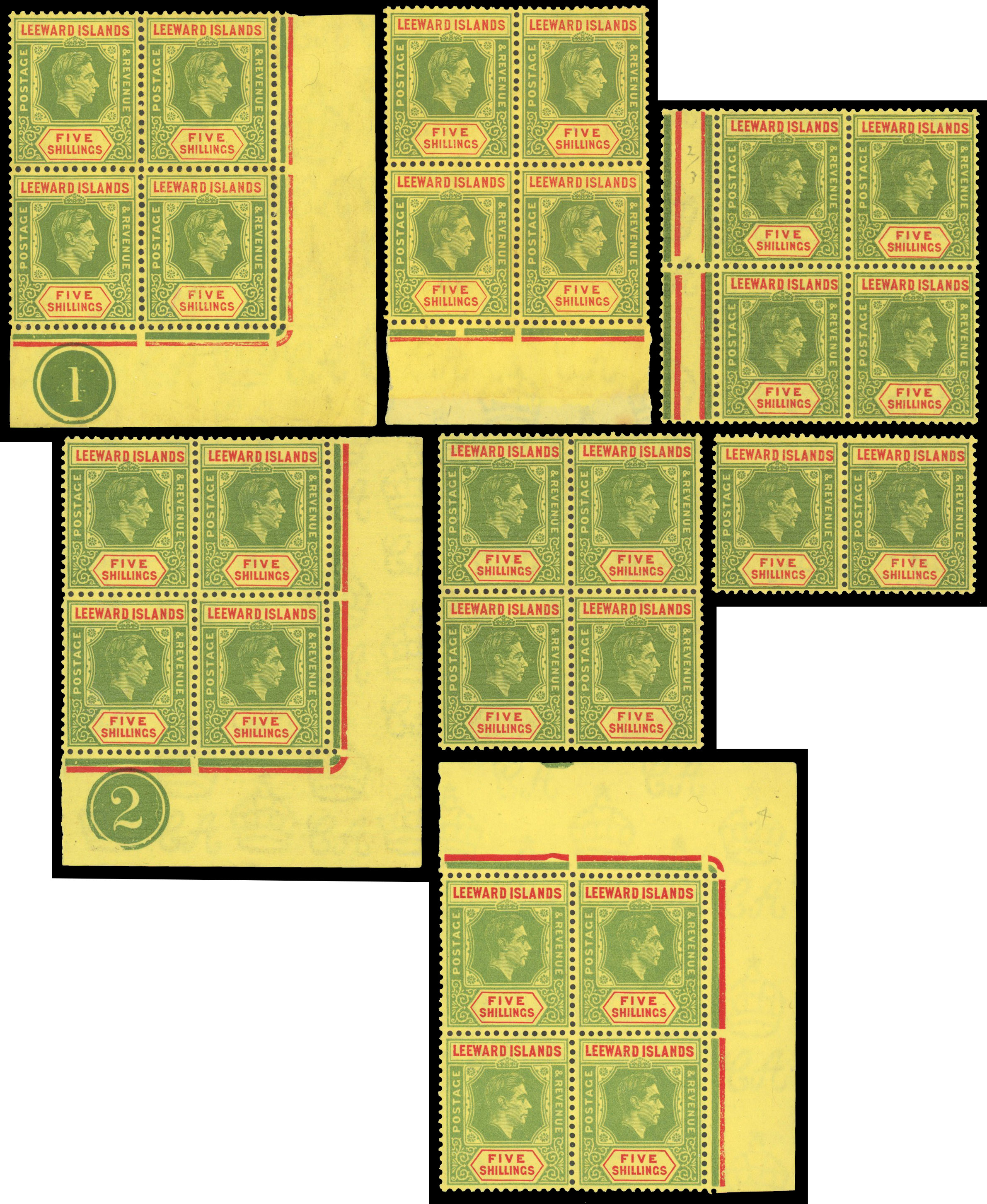 Leeward Islands SG 112-c group mint