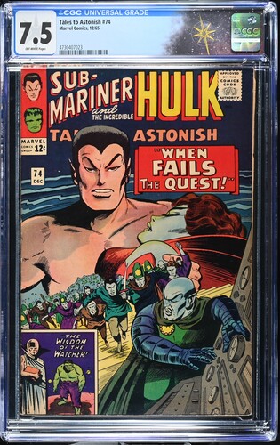 Tales to Astonish #74 CGC 7.5 Stan Lee story, Gene Colan cover. (Marvel Comics, 1965) Off-white to white pages