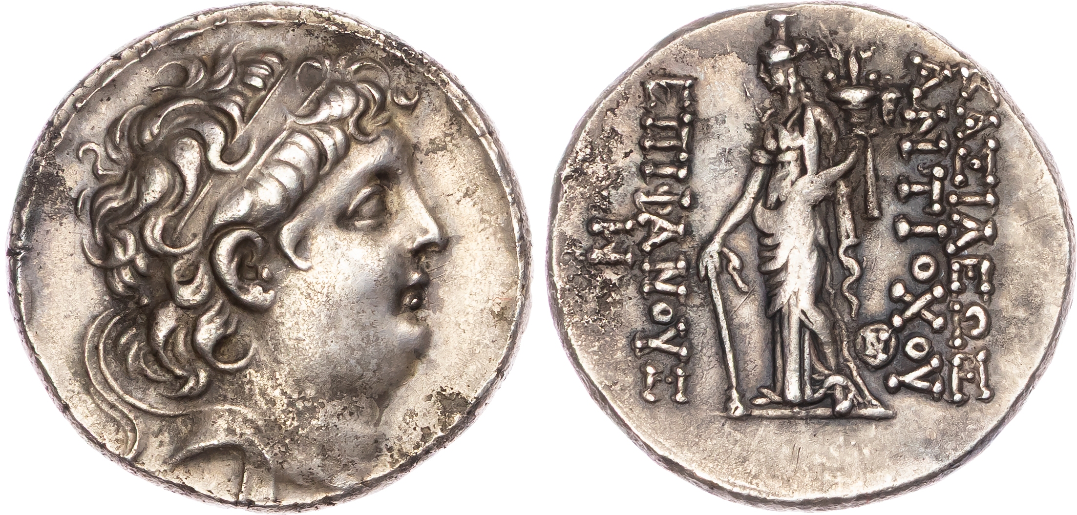Seleukid Empire, Antiochos Epiphanes (128 BC) AR Tetradrachm, Antioch-on-the-Orontes, 16.82g. 