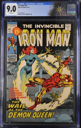 Iron Man #42 CGC 9.0 "When Demons Wail!" (Marvel Comics, 1971) White Pages