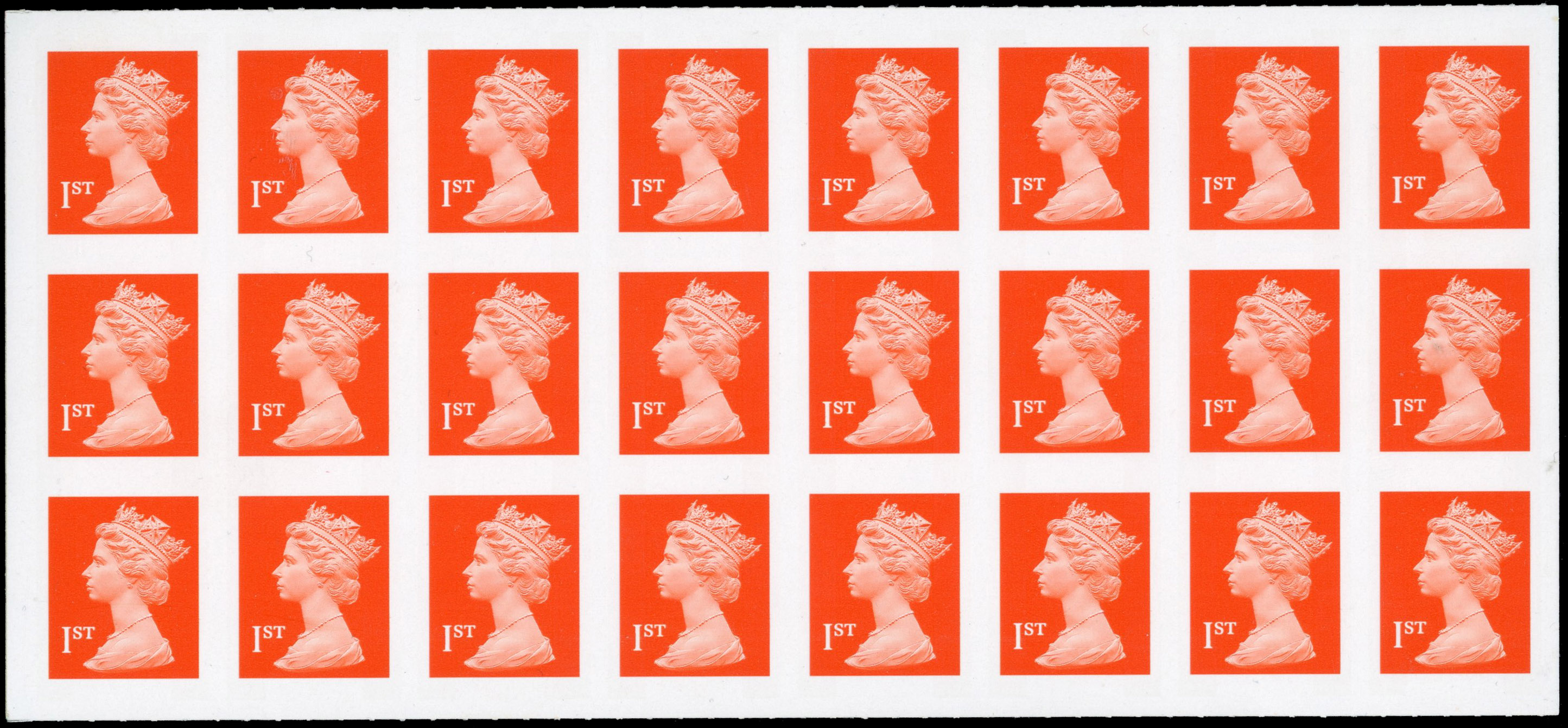 GB SG 2040ab 2000 1st imperforate block of 24 (12 pairs) 4mm gap mint