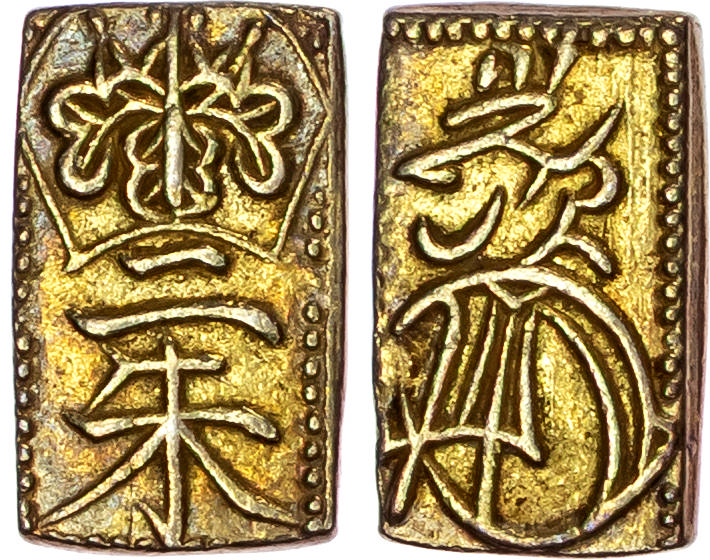 Japan, Tenpo to Manen era (1837-1867), electrum Shu (3)