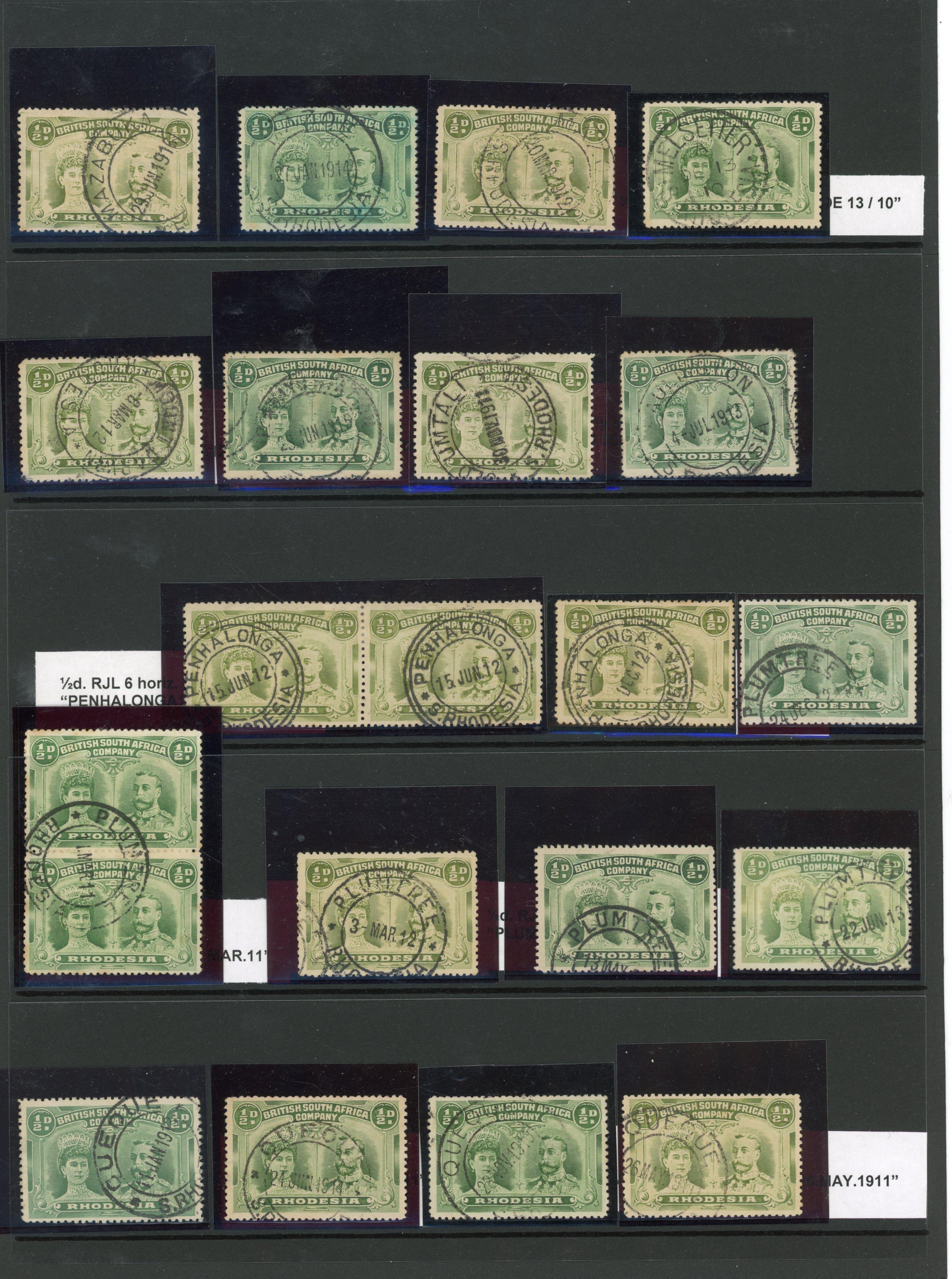 Double Heads ½d cancels collection