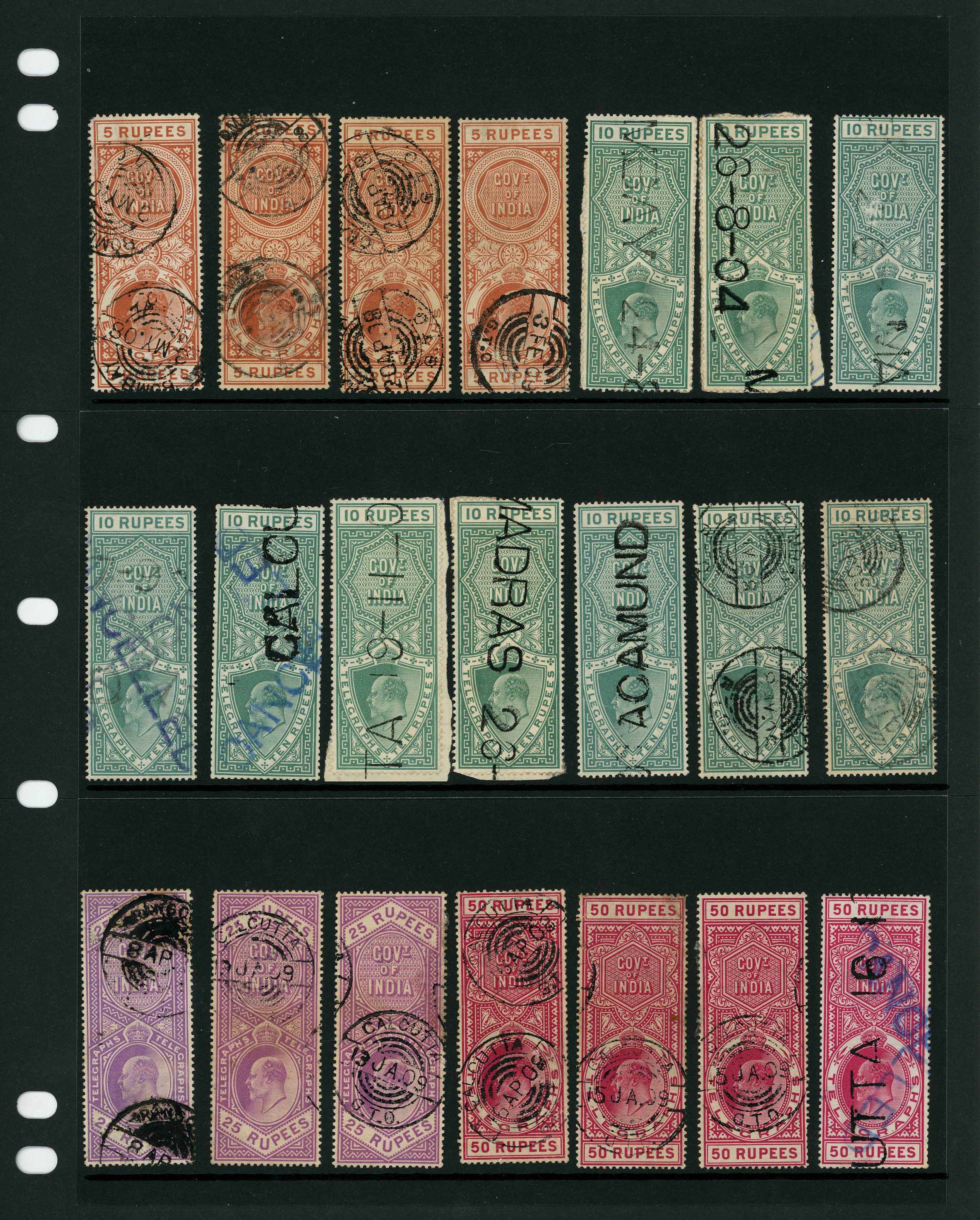 Telegraphs. 1904 1a - 50r set (less 8a)...