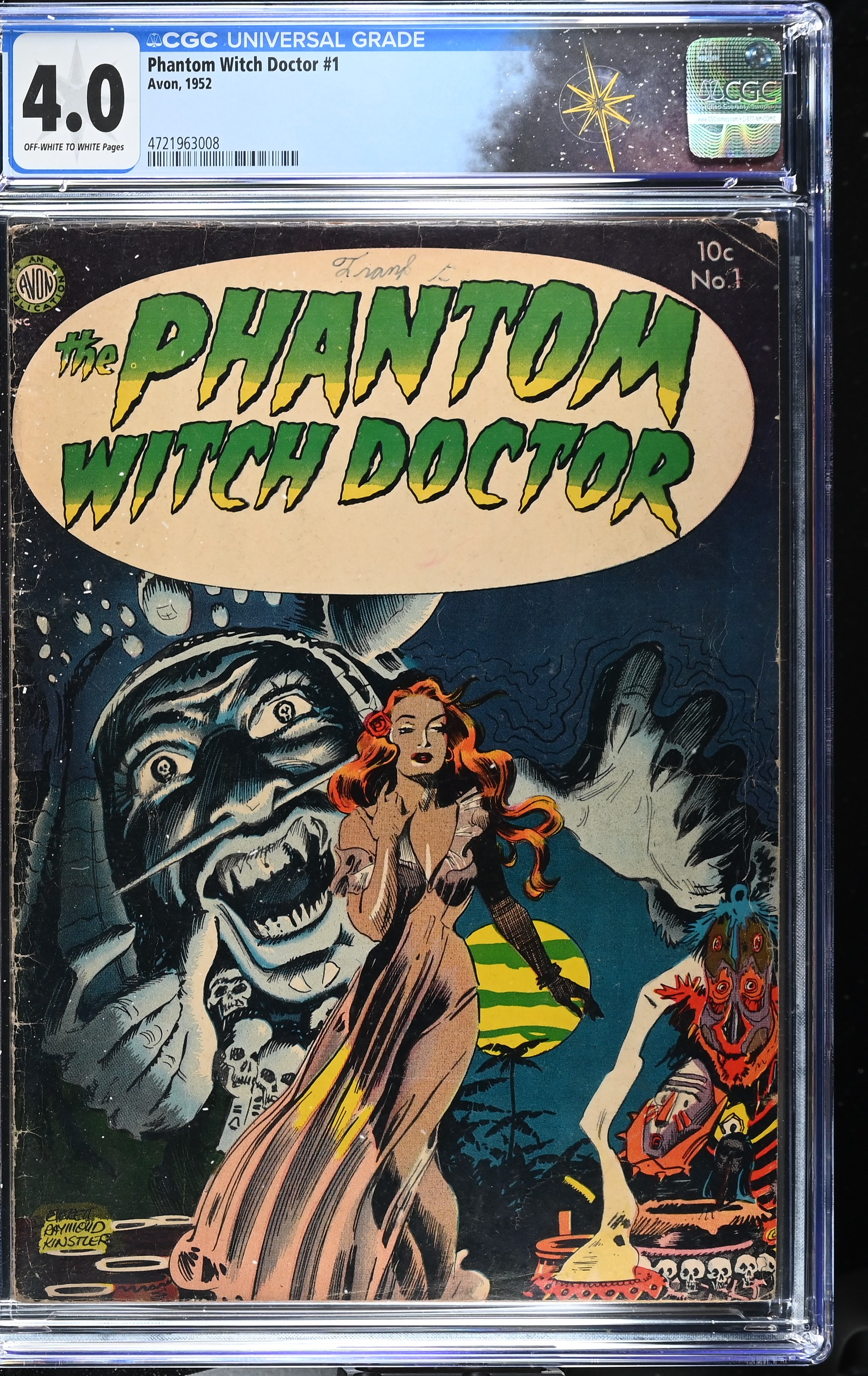 Phantom Witch Doctor #1 CGC 4.0 Only Issue, Cover by Everett Kinstler (Avon, 1952) Off-White to White Pages