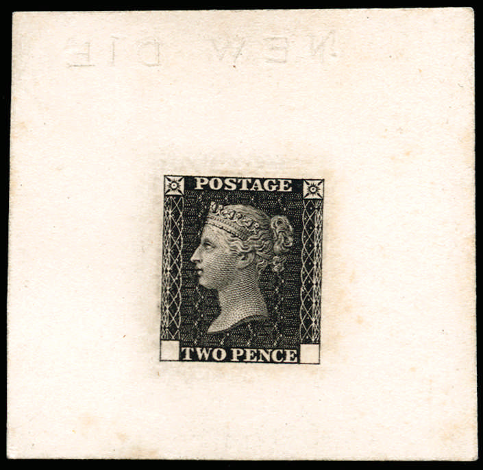 1871 2d Ormond Hill Die Proof in black. DP46a