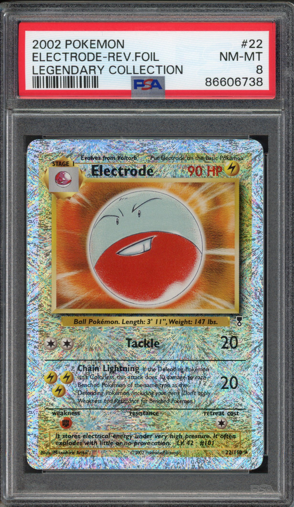 Pokémon TCG - PSA 8 Electrode Rev Foil - Legendary Collection 2002