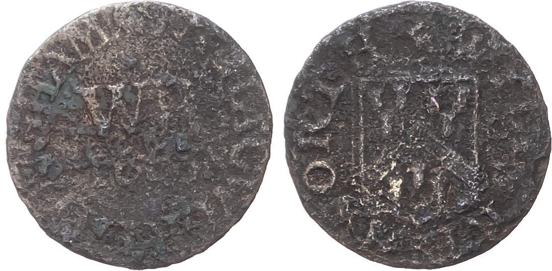 Lincolnshire, Hagworthingham, Will Rishworth, Farthing 1663, Grocers’ Arms, 0.74gm. (N –; BW. 116).