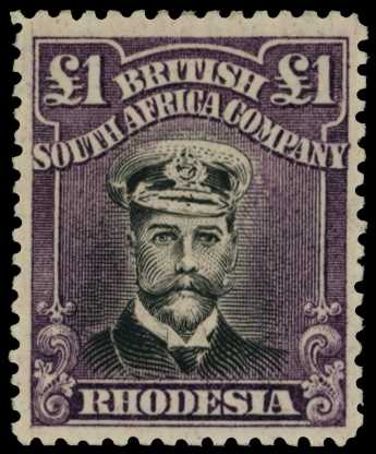 1918-21 £1 Head Die IIIB, perf 14, toned...