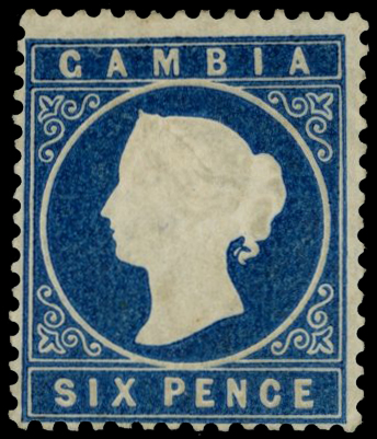 1881 6d deep blue watermark CC upright, with...
