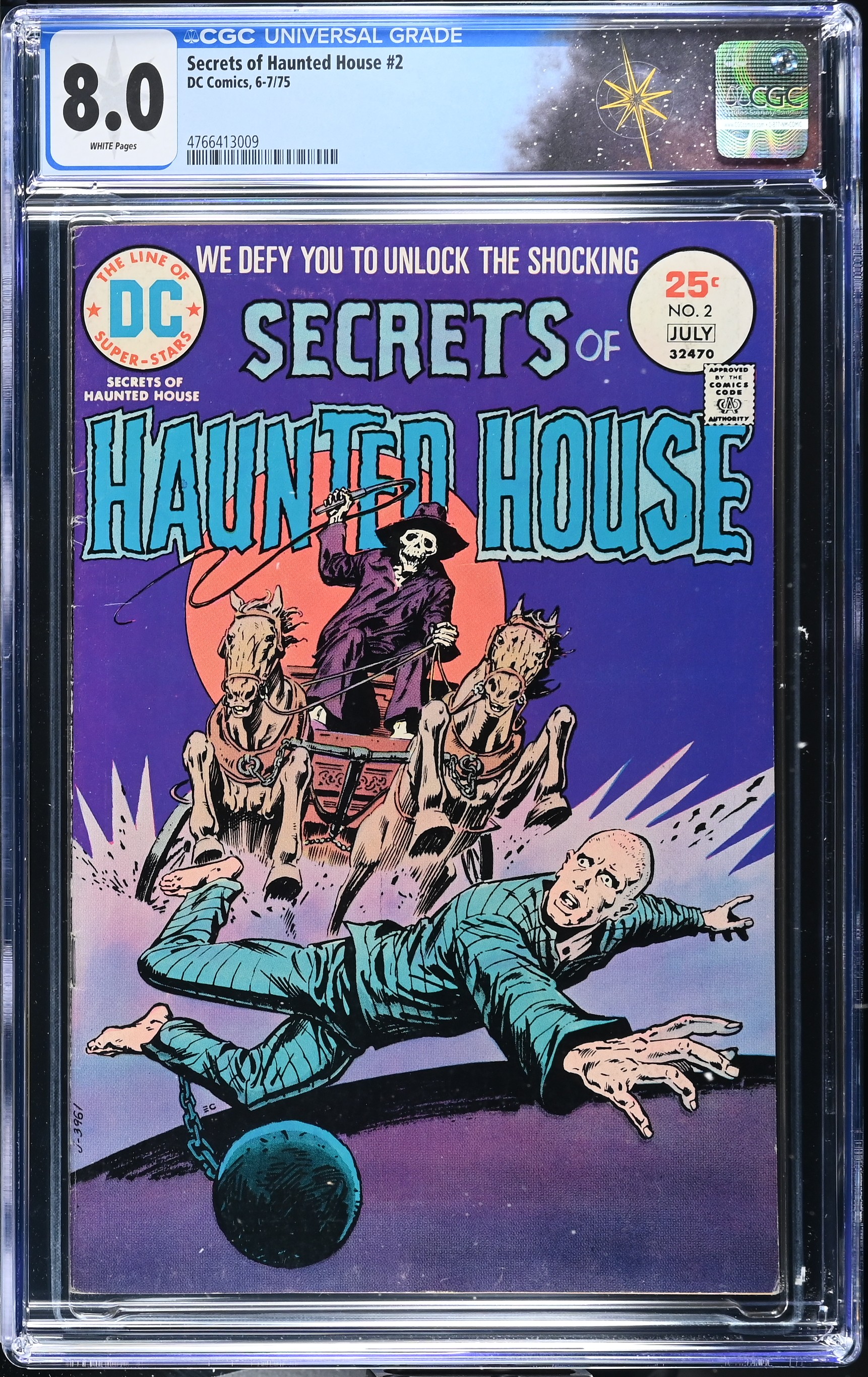 Secrets of Haunted House #2 CGC 8.0 Cover by Ernie Chan (DC Comics, 1975) White Pages