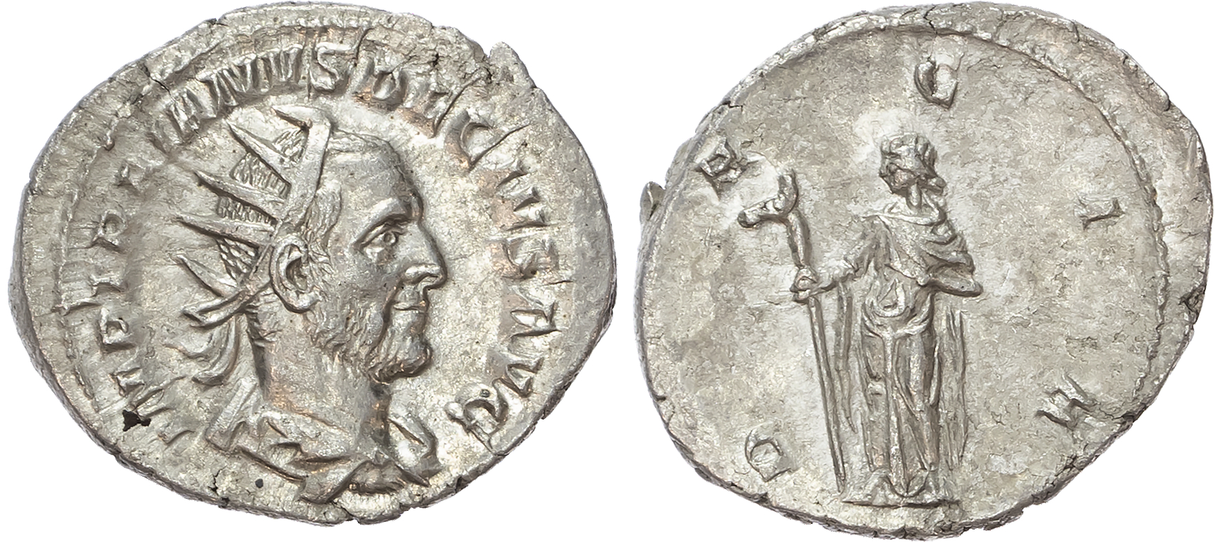 Trajan Decius (AD 249-251) AR Antoninianus, Rome, AD 250, 3.89g. 