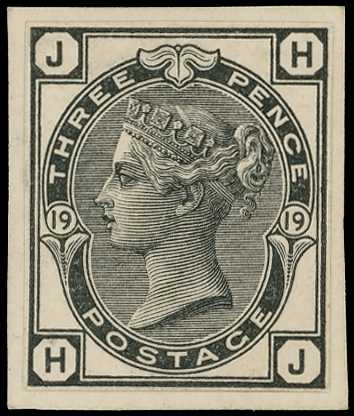 1876 3d Rose Plate Proof Pl.19. Very fine...