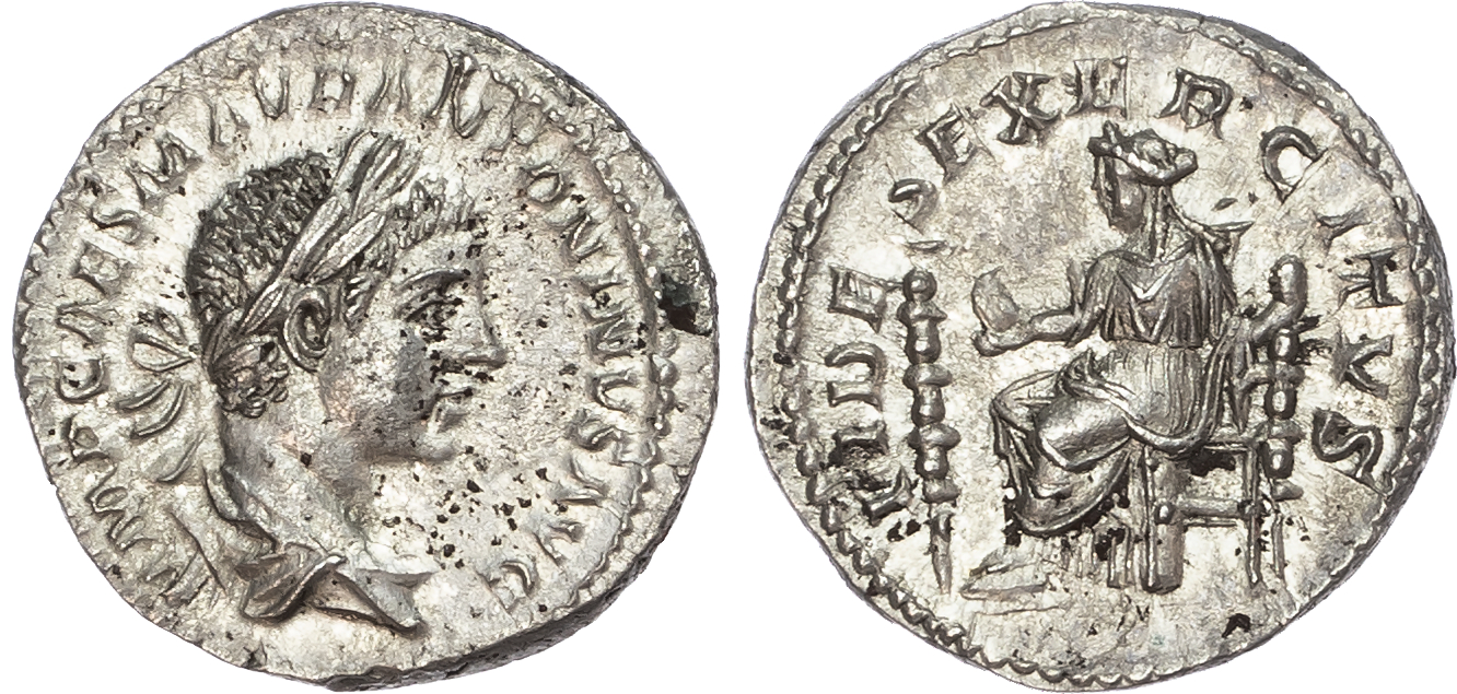 Elagabalus (AD 218-222) AR Denarius, Rome, AD 218-219, 2.80g.