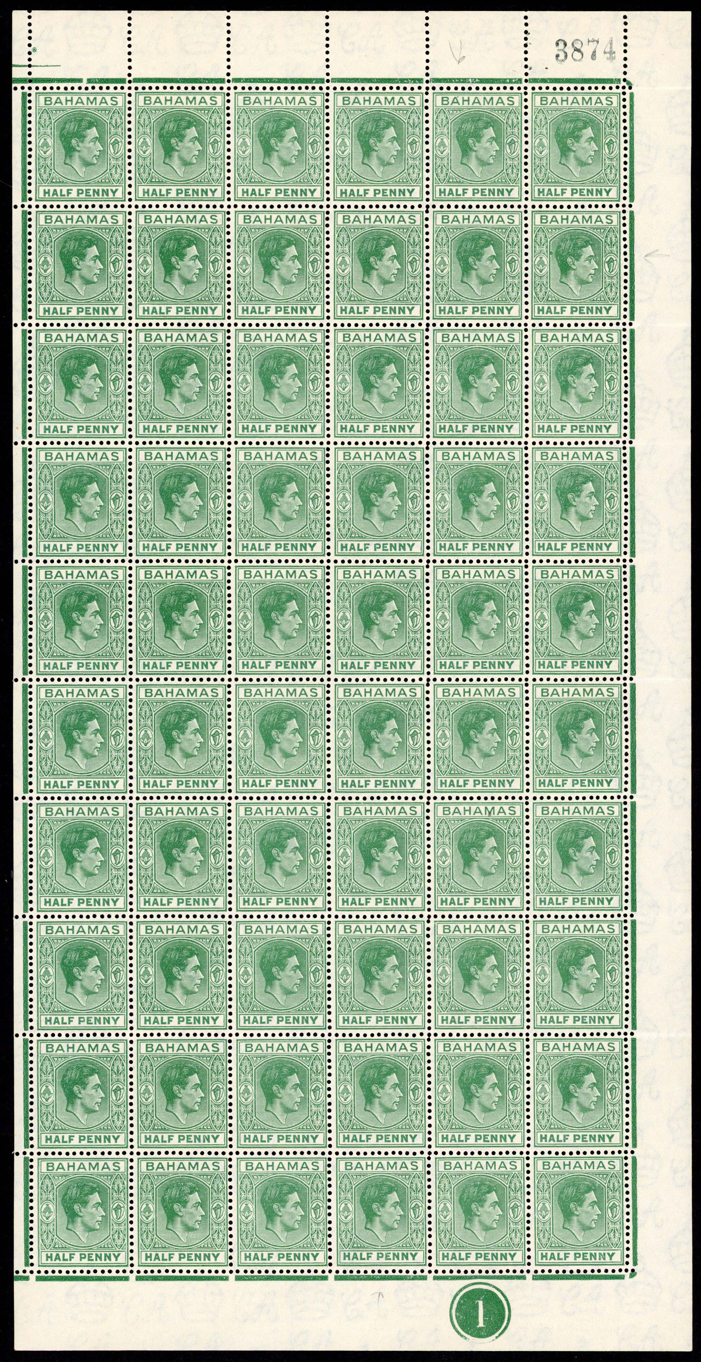 Bahamas SG 149b pane