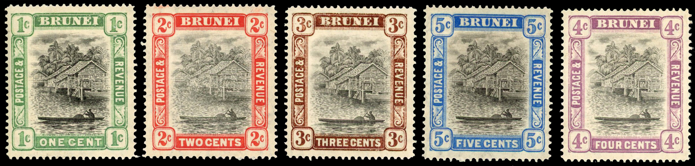 Brunei SG 23x/27x watermark variety group mint