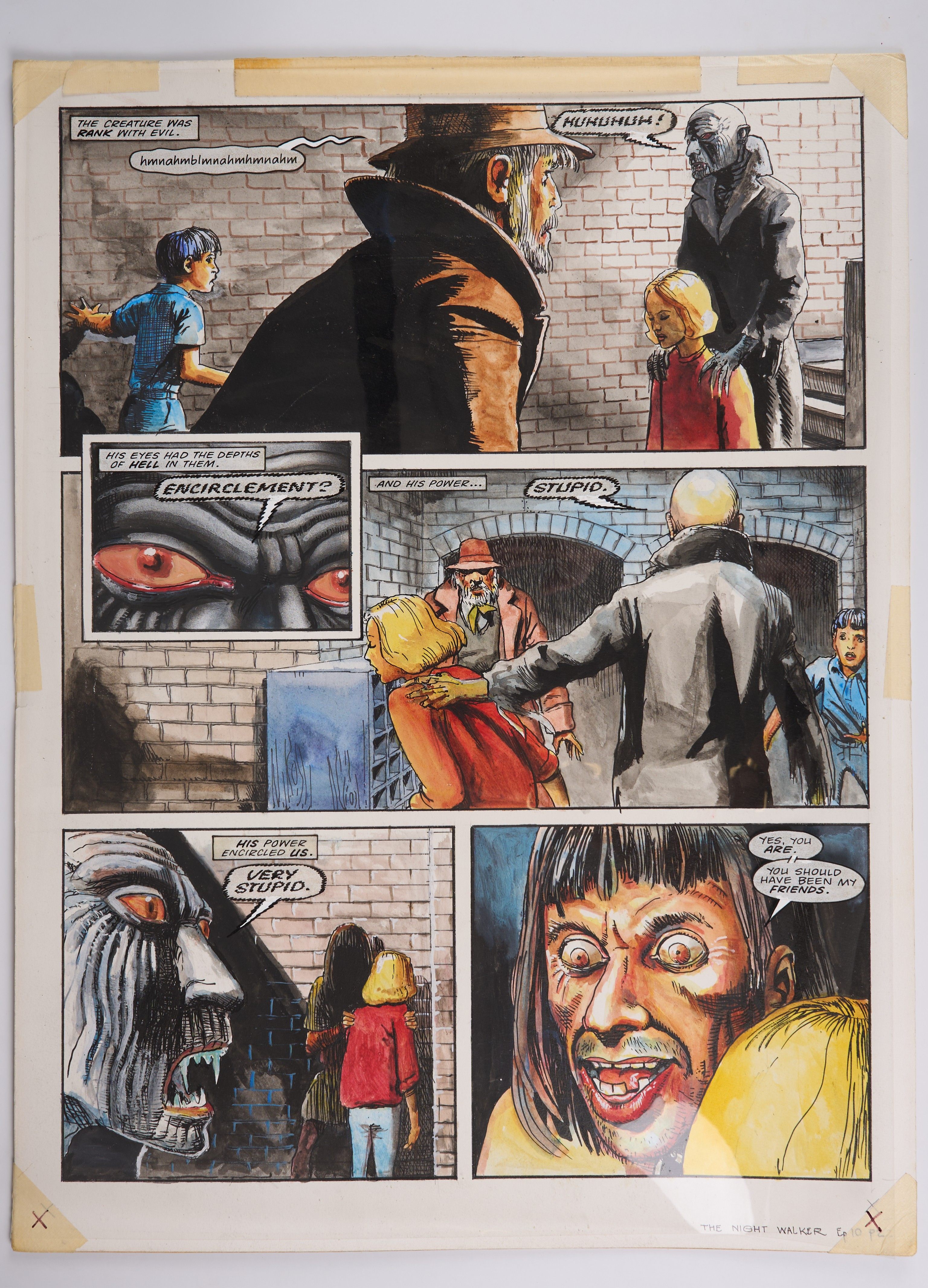 John Ridgway 2000 AD Prog #809 The Night Walker Colour Story Pages (Fleetway, 1992) Total 2