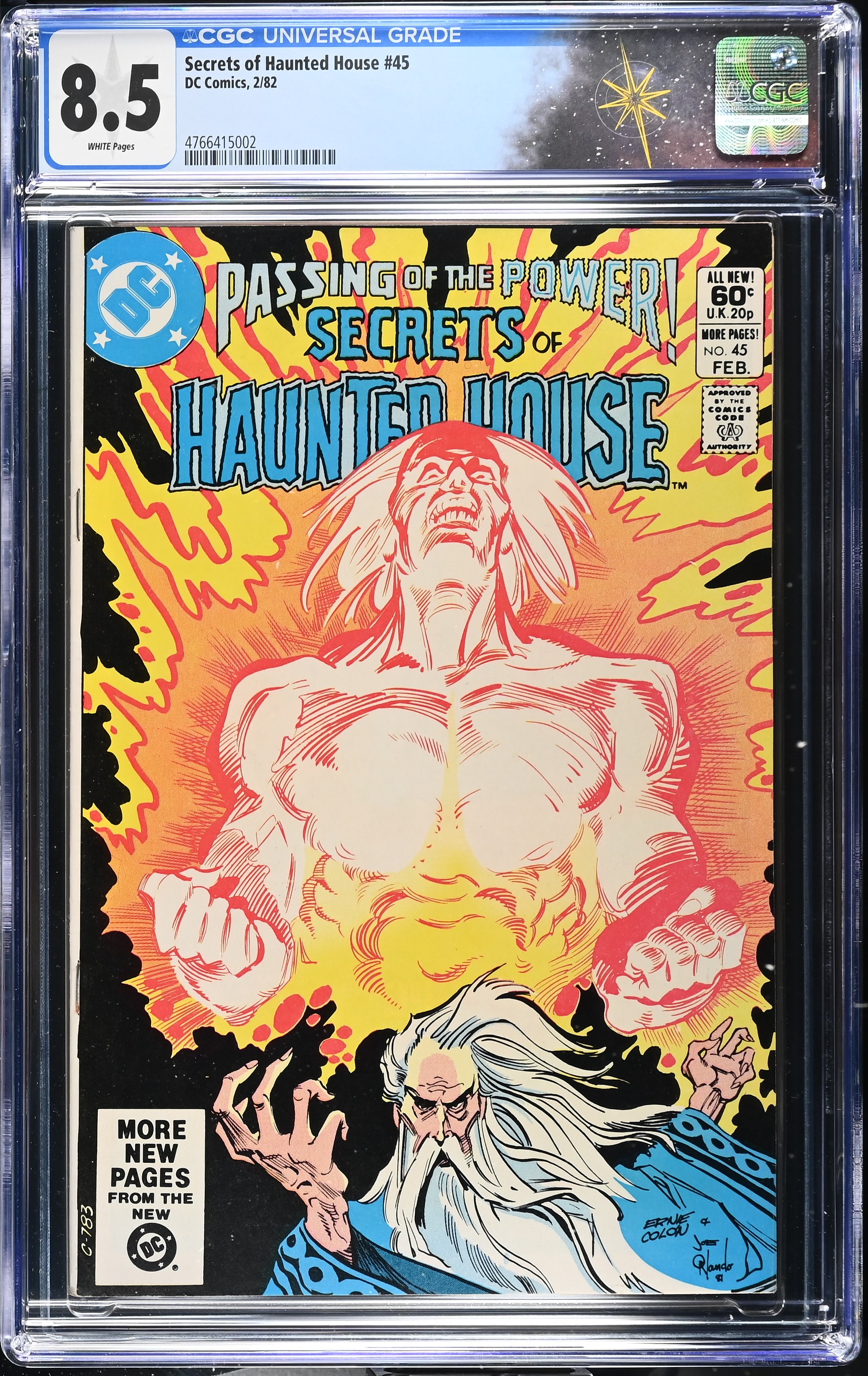 Secrets of Haunted House #45 CGC 8.5 Cover by Ernie Colon & Joe Orlando (DC Comics, 1982) White Pages