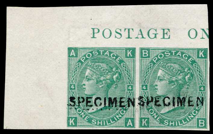 1867 1s Green Pl.4. Very fine and fresh...