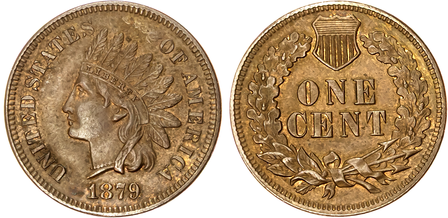 USA, Indian Head bronze Cent, 1879