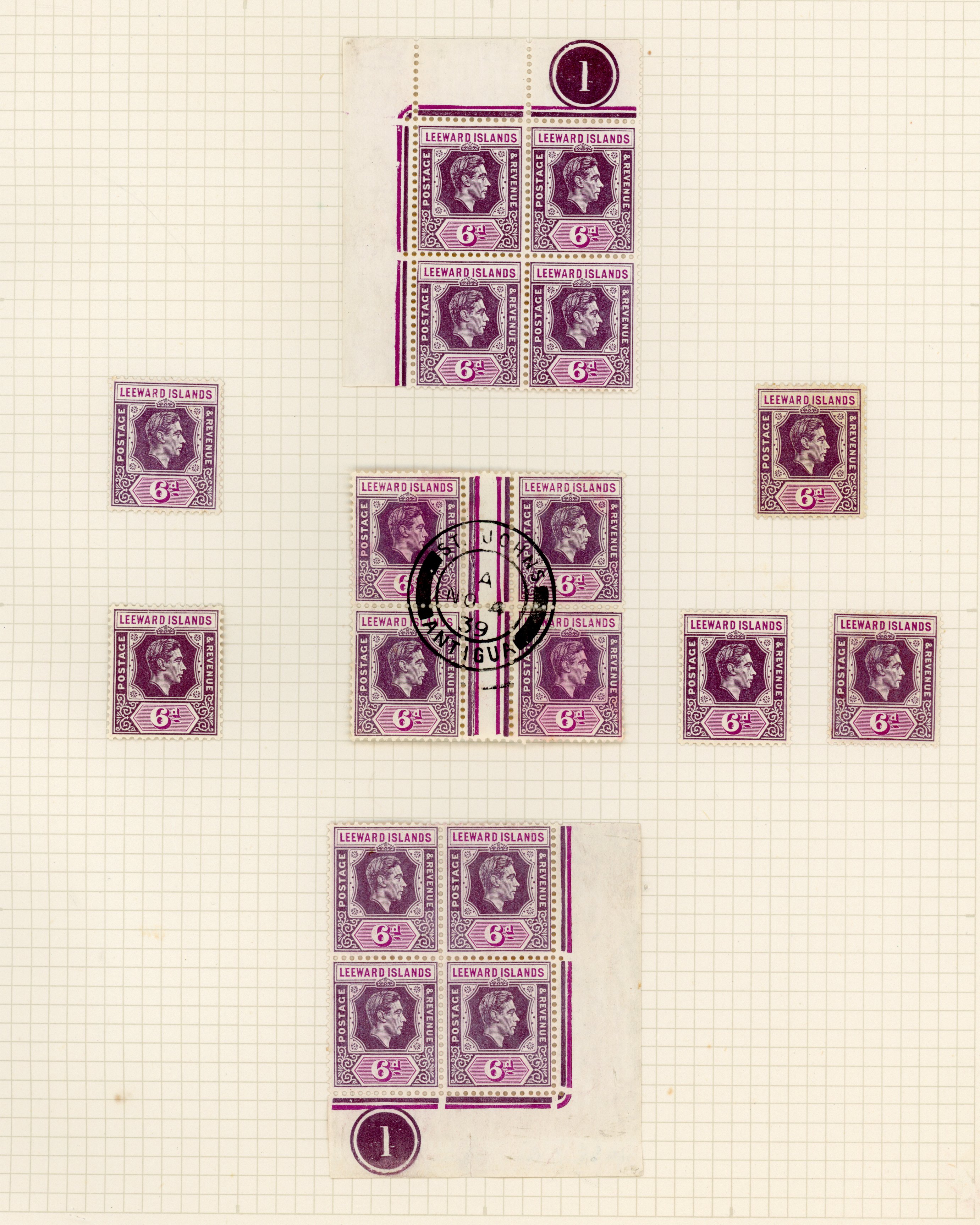 Leeward Islands SG 109-b collection