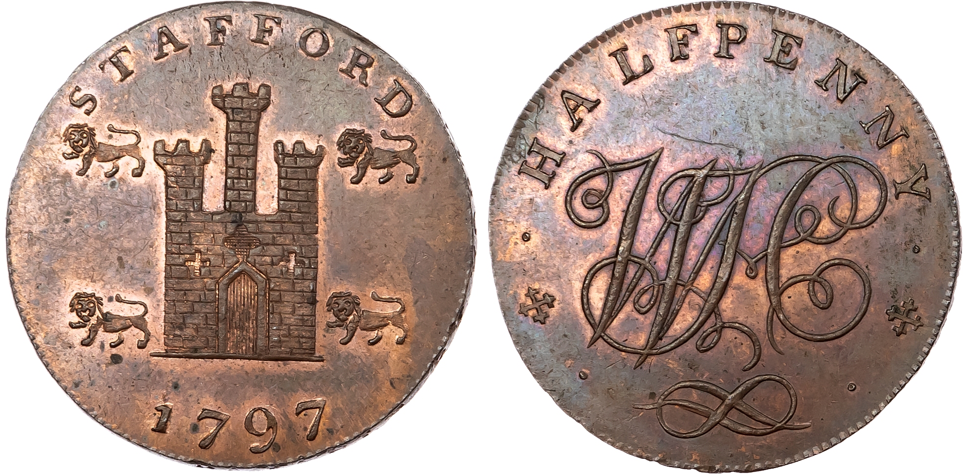 Staffs. Stafford, William Horton & Co, Penny, 1801.