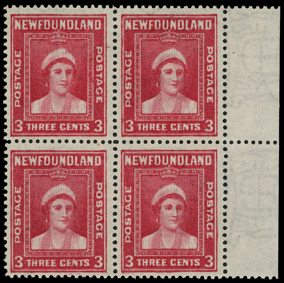 Newfoundland SG 278 var block mint