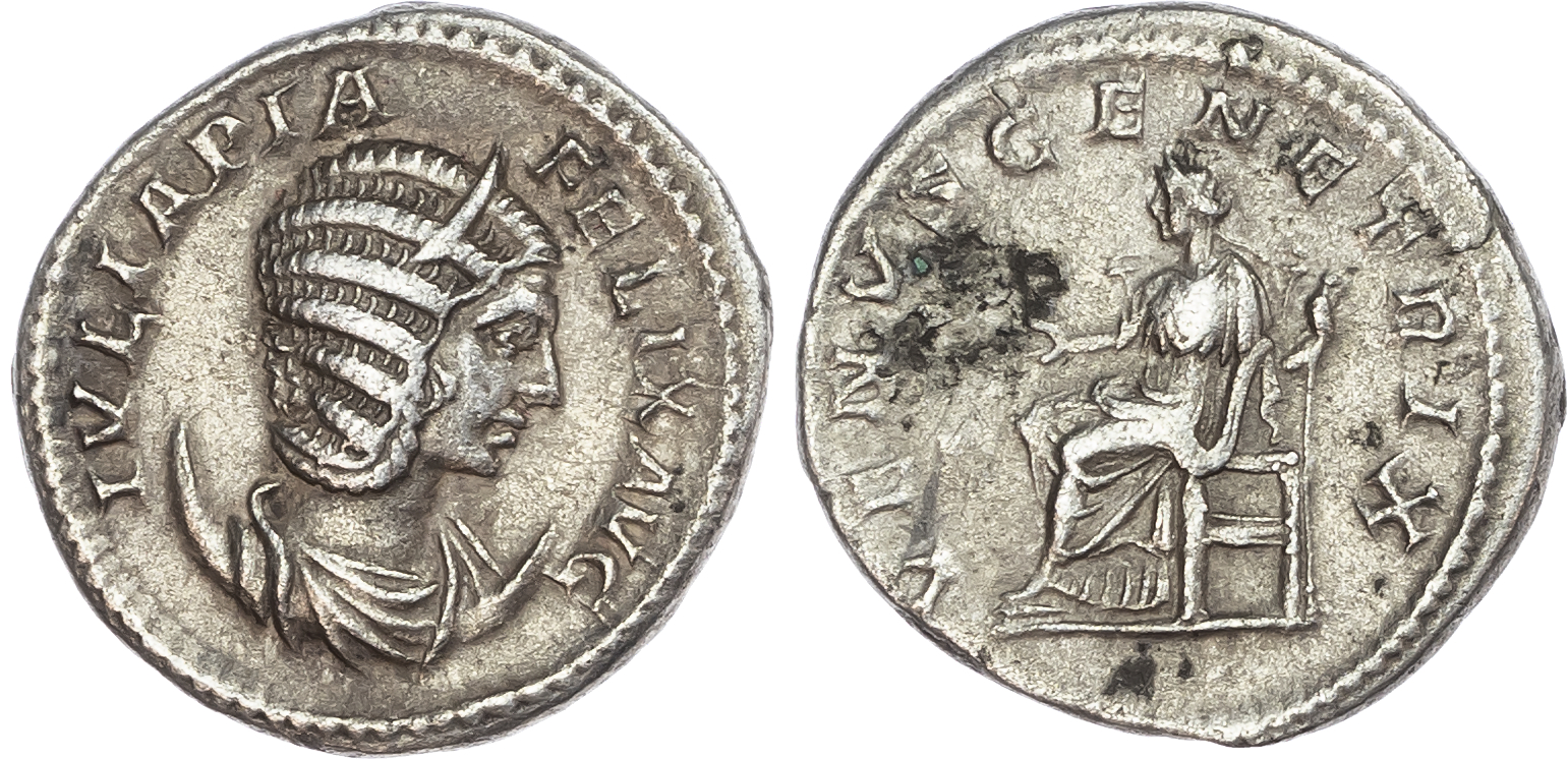 Julia Domna (Wife of Septimius Severus) AR Antoninianus, Rome, AD 216, 4.91g. 