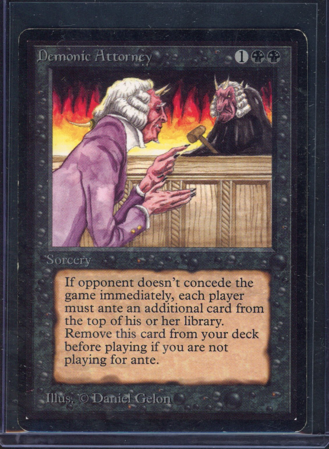 Magic The Gathering - Demonic Attorney - BETA - MOD Play/Good